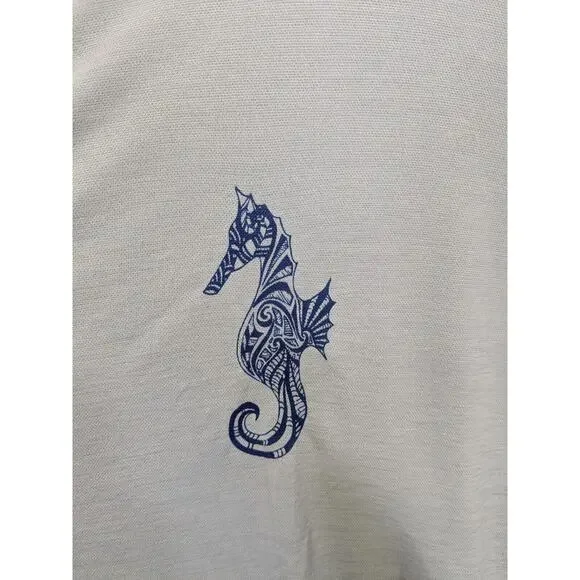 Anetik Performance Shirt Mens XL Fishing Seahorse Farm Hawaii UPF 30 Quick Dry - Picture 2 of 13